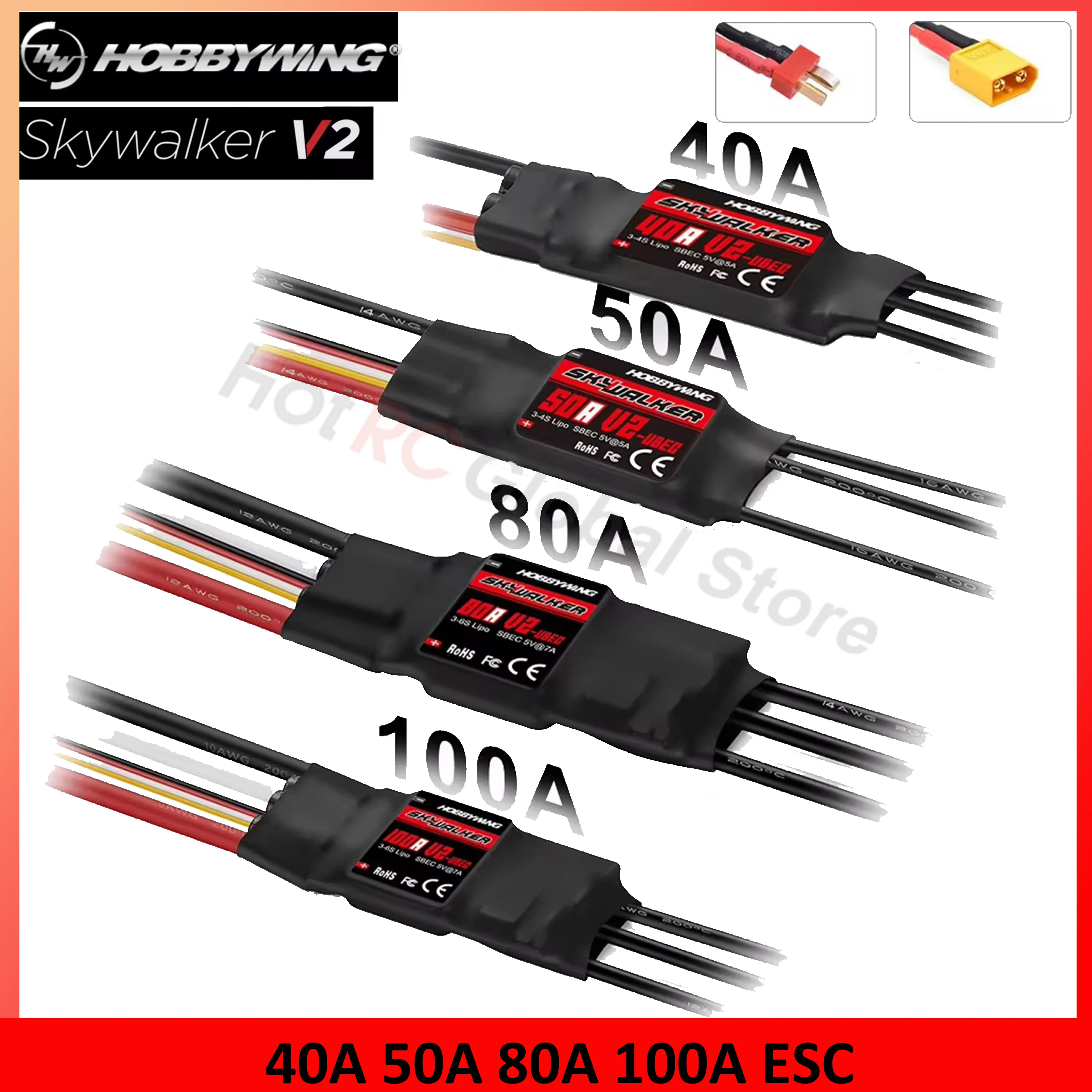 Rc Hobby Models - HOBBYWING Skywalker V2 Series 40A 50A