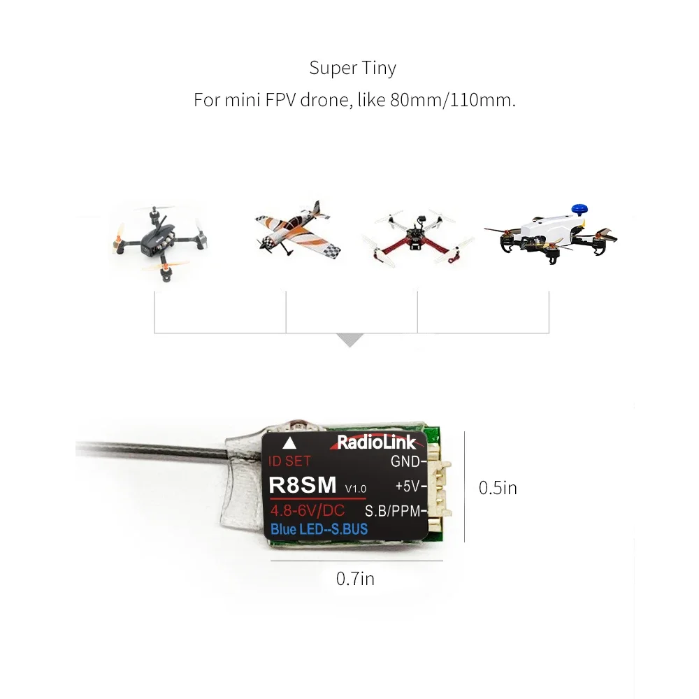 Radiolink R8SM 8CH Mini RC Rec - Receiver Sbus 8Ch review and price