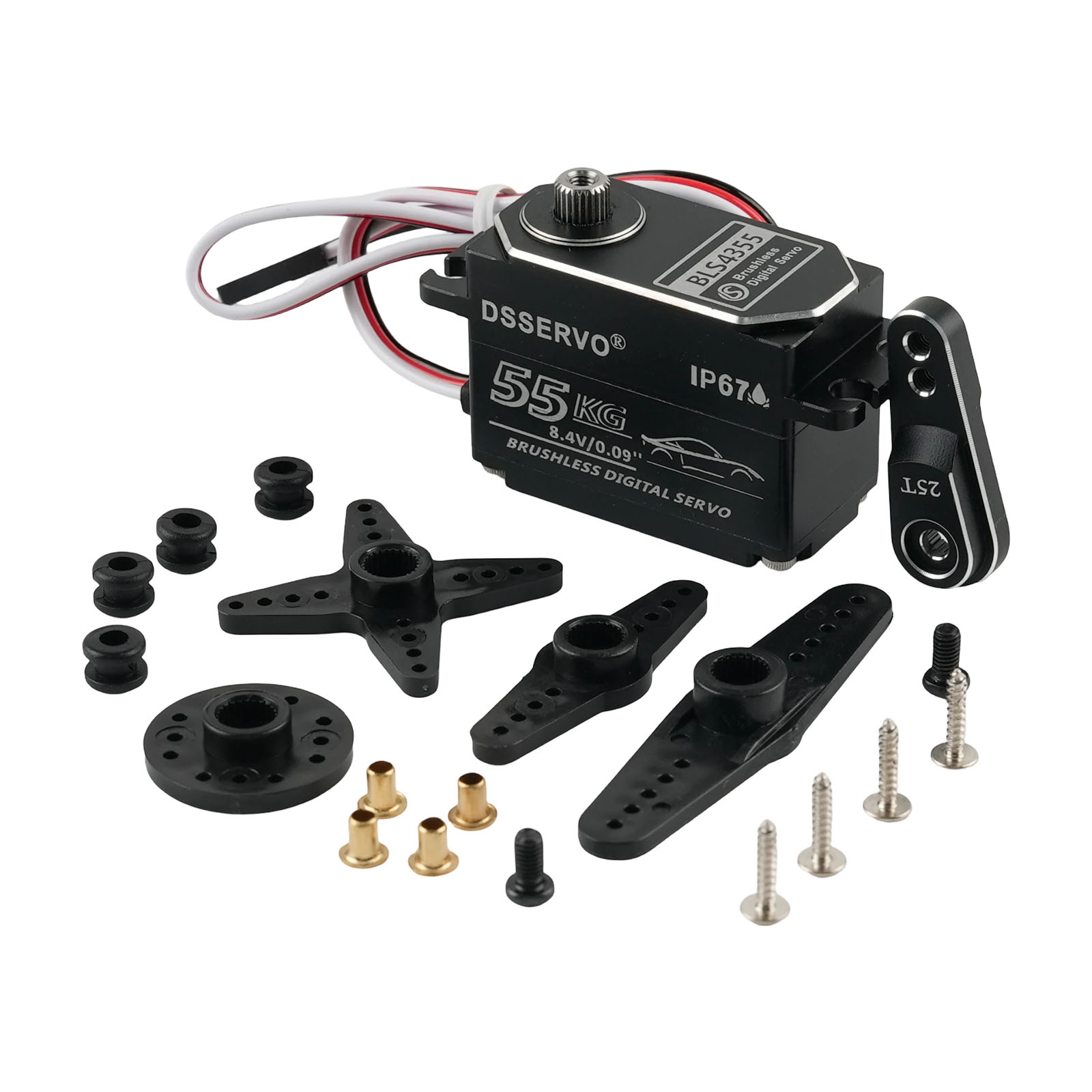 Dsservo BLS4355 55KG Low-profi - Servo Metal Gear review and price