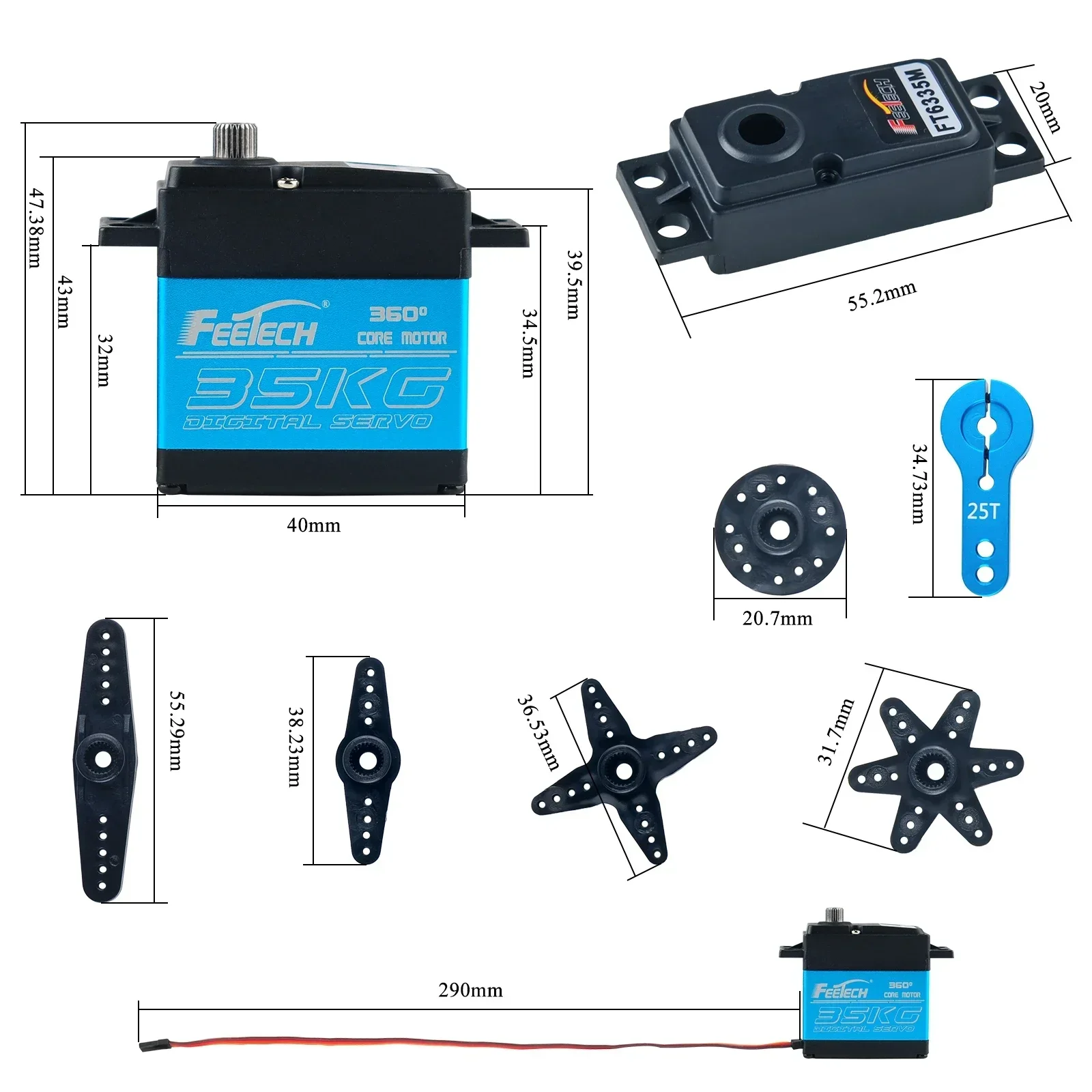 Feetech FT6335M Digital RC Ser - Servo Metal Gear review and price