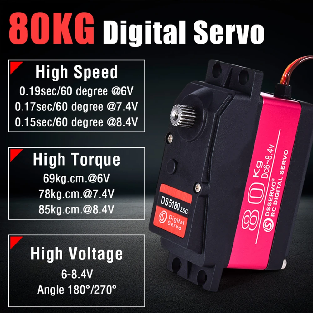 Dsservo Waterproof DS5180 80KG - Servo Metal Gear review and price