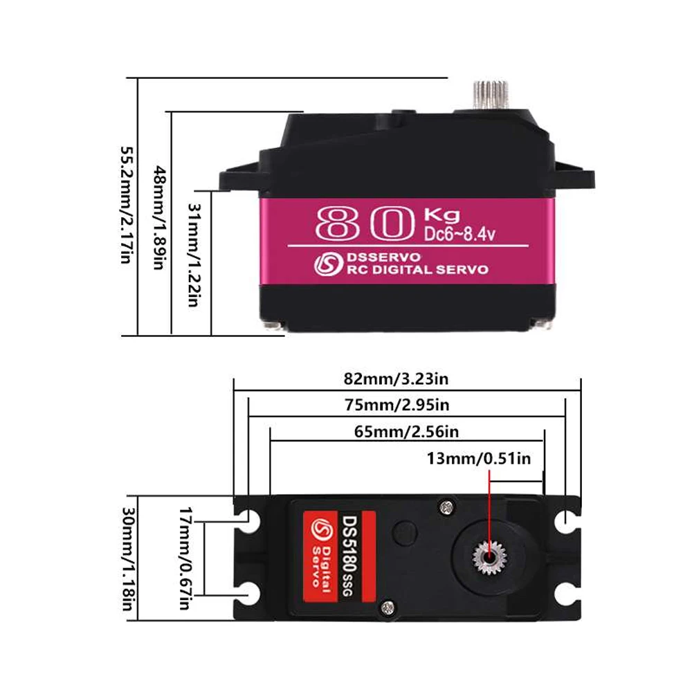 Dsservo Waterproof DS5180 80KG - Servo Metal Gear review and price